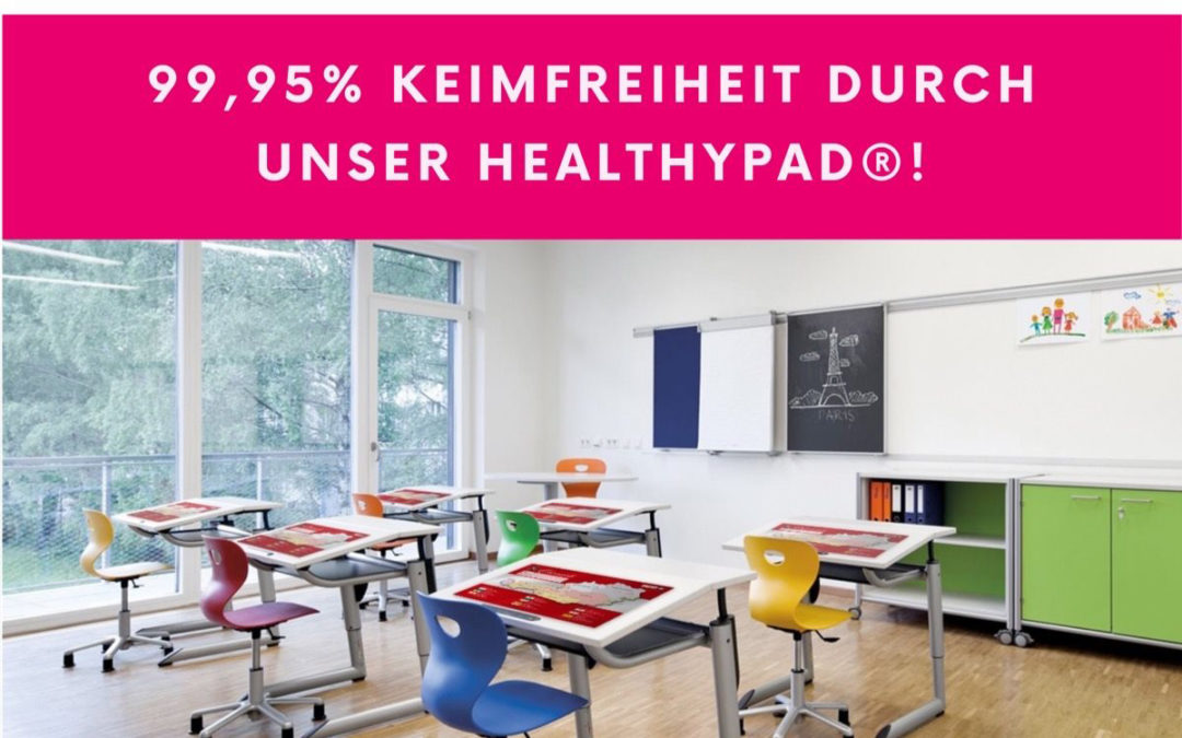 Keimfreie Tischauflagen für die Schule – healthyPad®